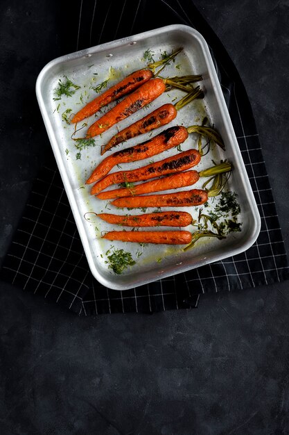 Delicious roasted carrots