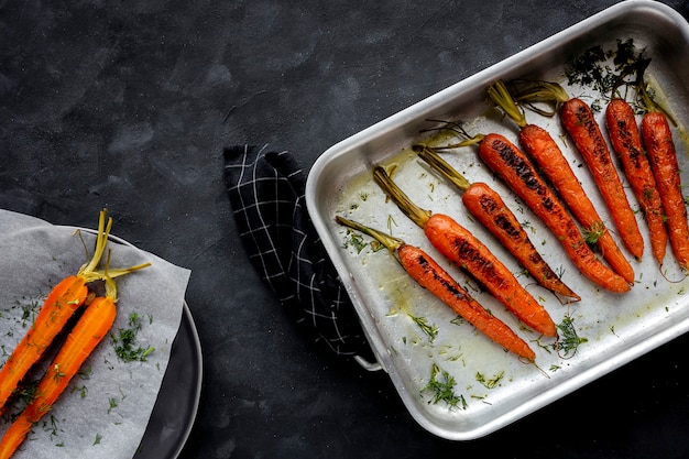 Delicious roasted carrots