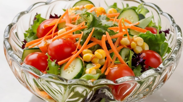 Delicious salad in a bowl