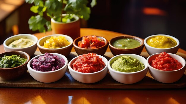 Photo delicious salsa mexican food vibrant