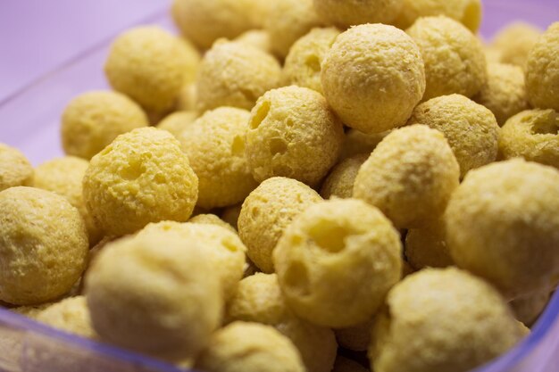 Delicious salty Fried Round Tofu Indonesian favorite snacks