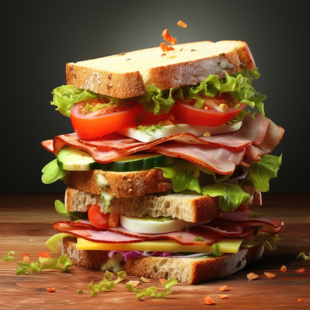 delicious sandwich images generative ai