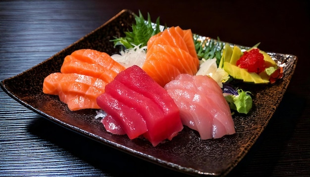 delicious sashimi platter