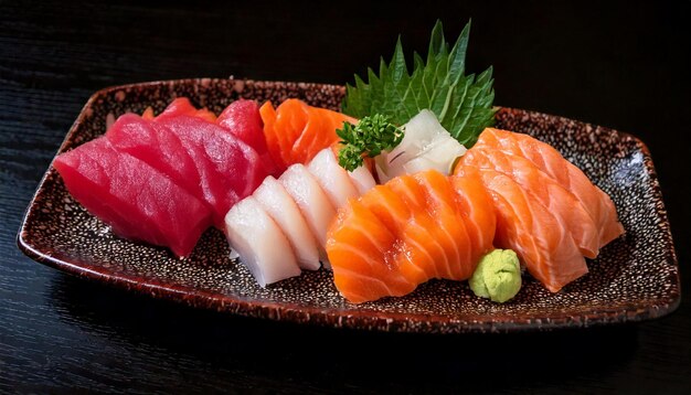 delicious sashimi platter
