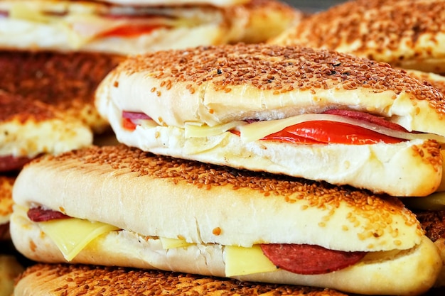 Foto deliziosa pasticceria salata per la colazione spuntino