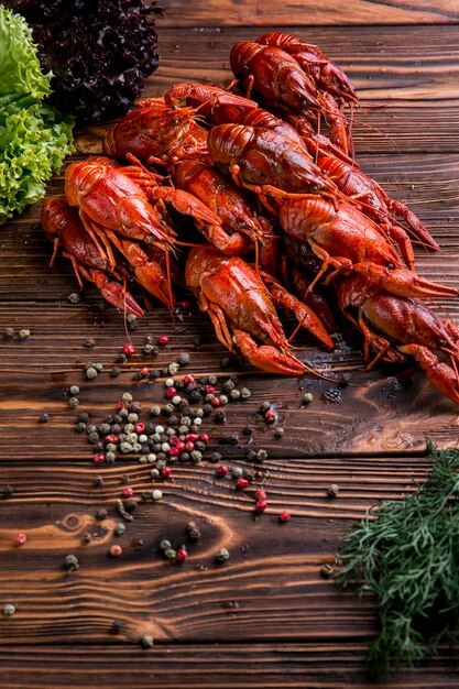 Delicious seafood lobster with spices