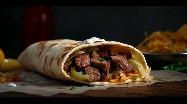 Delicious Shawarma Beef and Pita Variation