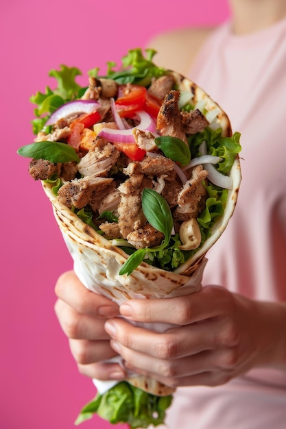 delicious shawarma kebab Generative AI