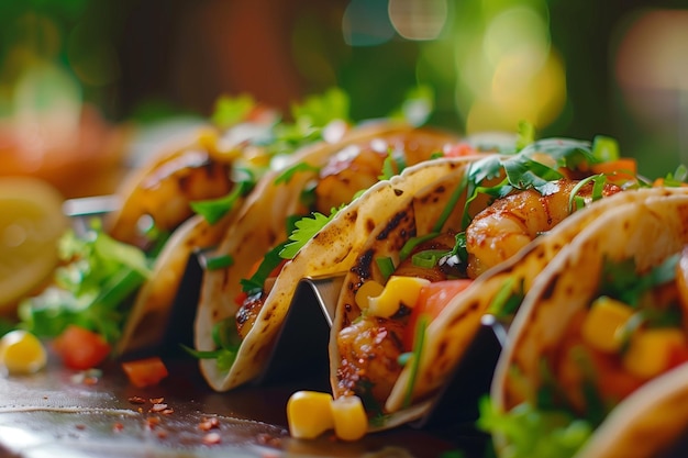 Delicious Shrimp Tacos Studio Photo Promo Image
