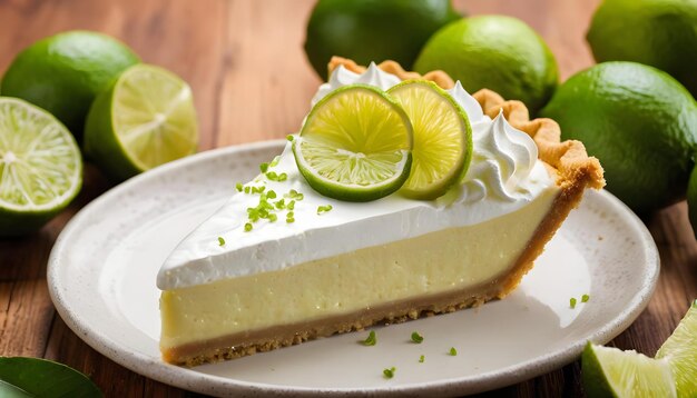 Photo delicious slice of key lime pie