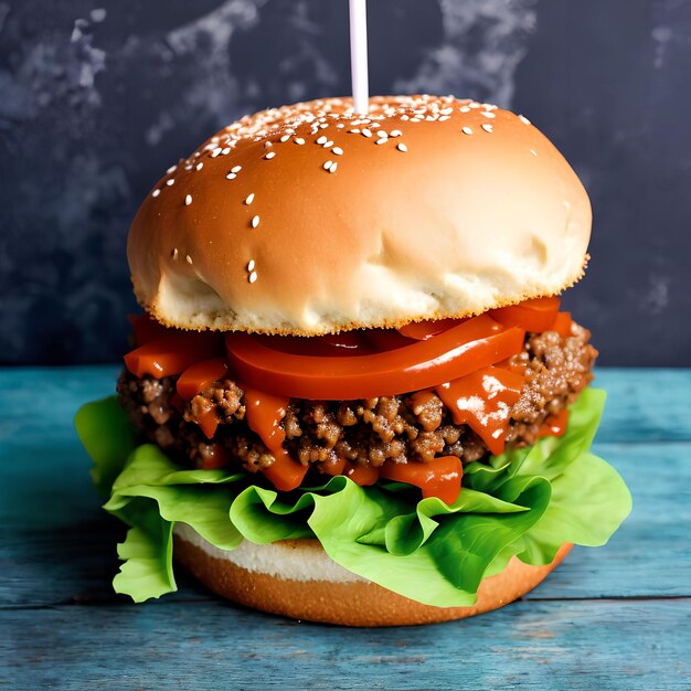 AI의 맛있는 Sloppy Joe Burger 생성 예술