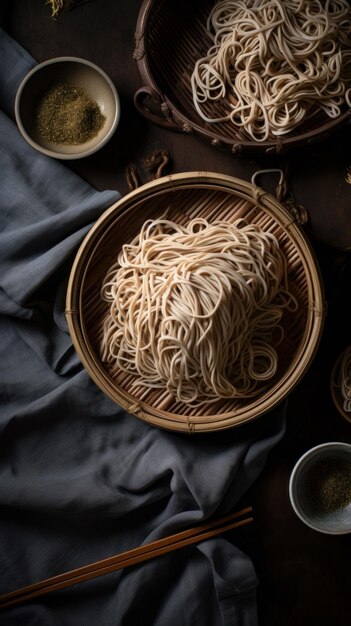 사진 맛있는 소면 세로 배경