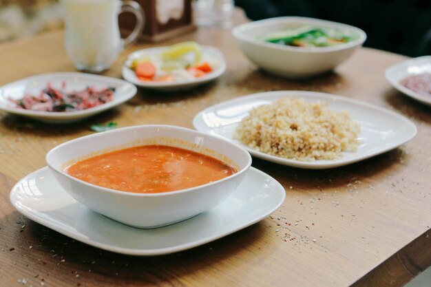 おいしいスープ野菜スープボウル