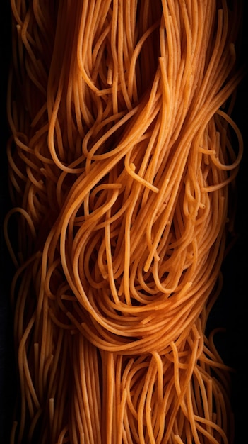 Вкусные макароны спагетти вертикальный фон