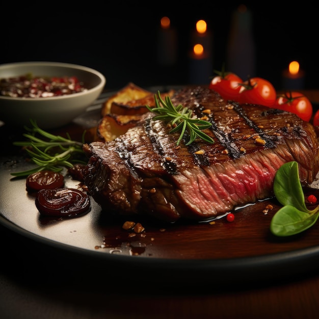 Premium AI Image | delicious steak generative ai