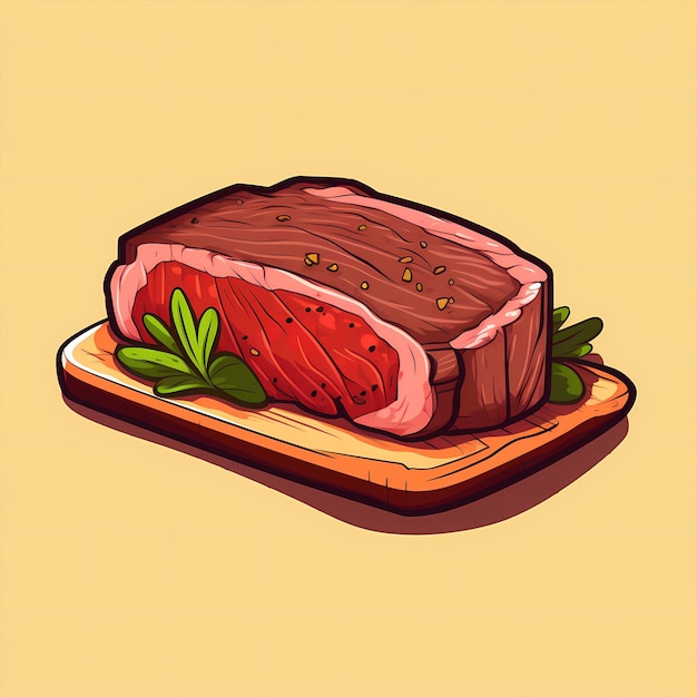 Foto illustrazione di una deliziosa bistecca
