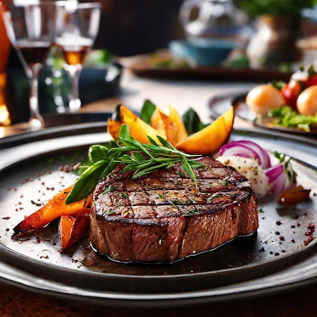 Delicious steak photo food photography