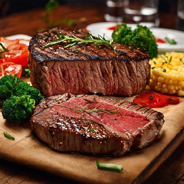 Delicious steak photo food photography