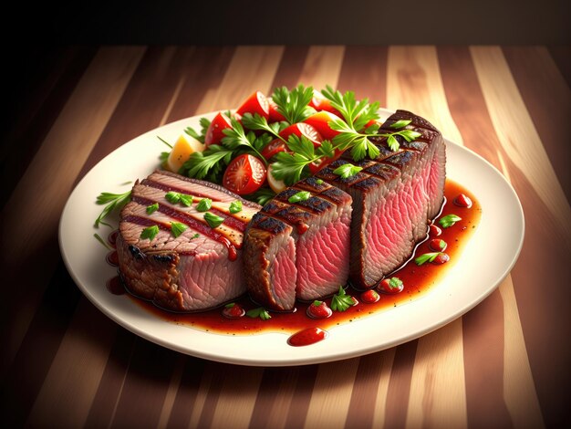 Delicious steak photo food photography