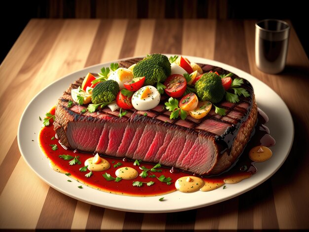 Delicious steak photo food photography