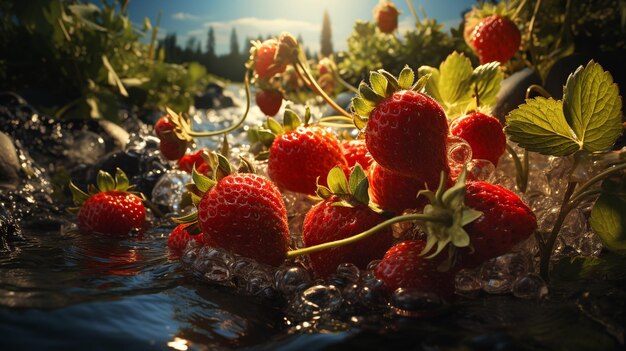 Delicious strawberries make splash