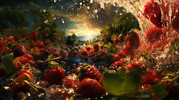 Delicious strawberries make splash