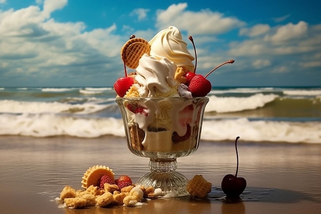 Delicious Sundae on the Beach