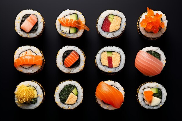 Delicious sushi assortment