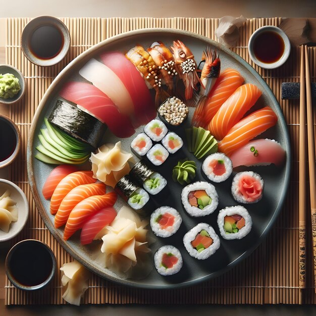 Delicious sushi dish