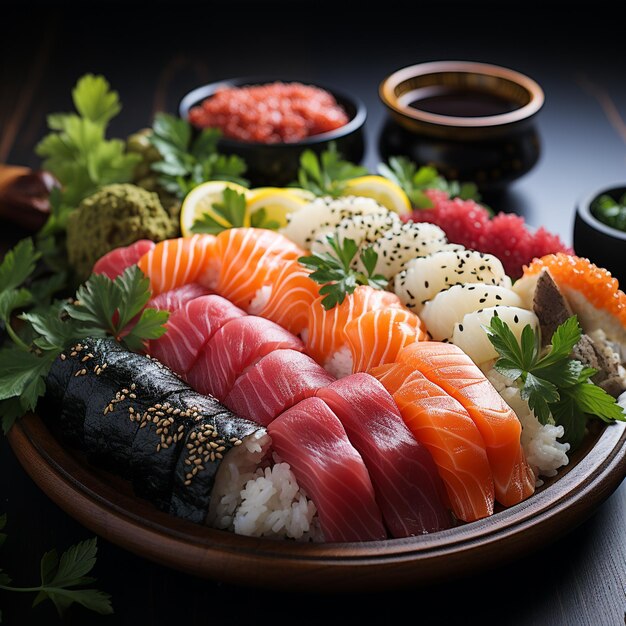 Delicious sushi food