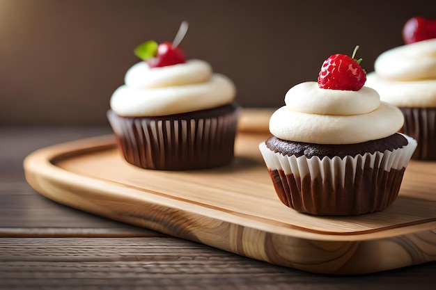 Delicious and sweet cupcake photo