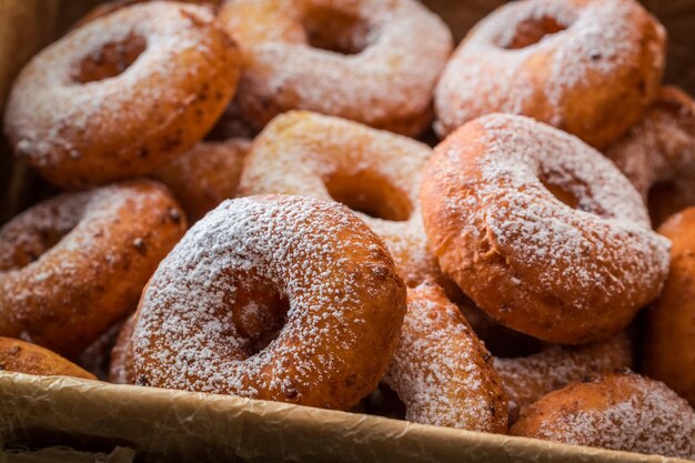 Delicious and sweet homemade donuts ready to eat