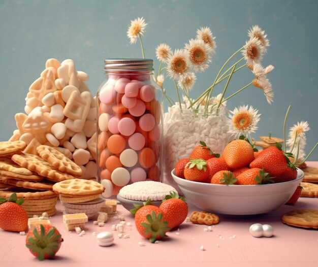 Delicious sweets and snacks