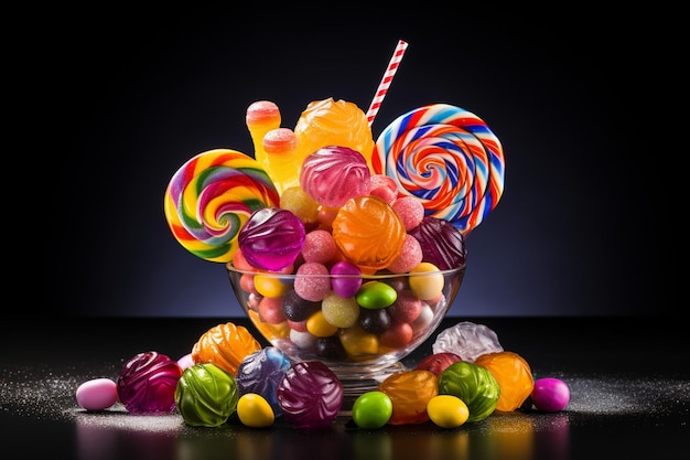 Delicious swirl candy and sweets for kids