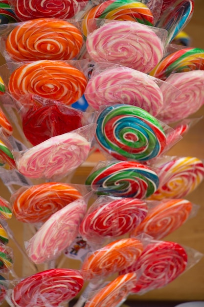 Delicious swirl candy and sweets for kids