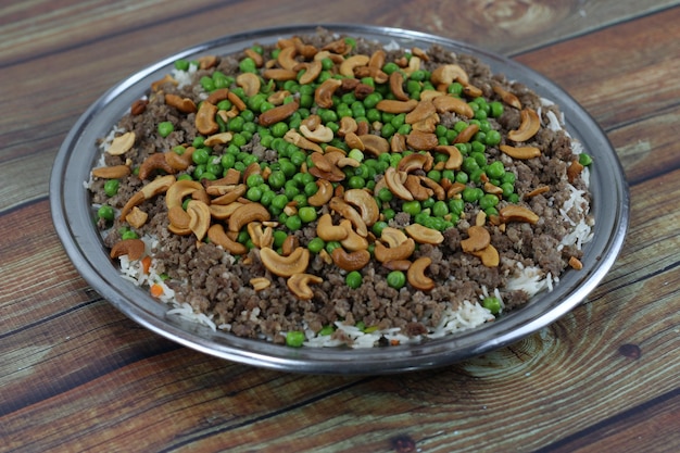 Delicious Syrian Food Rice and Peas Dish