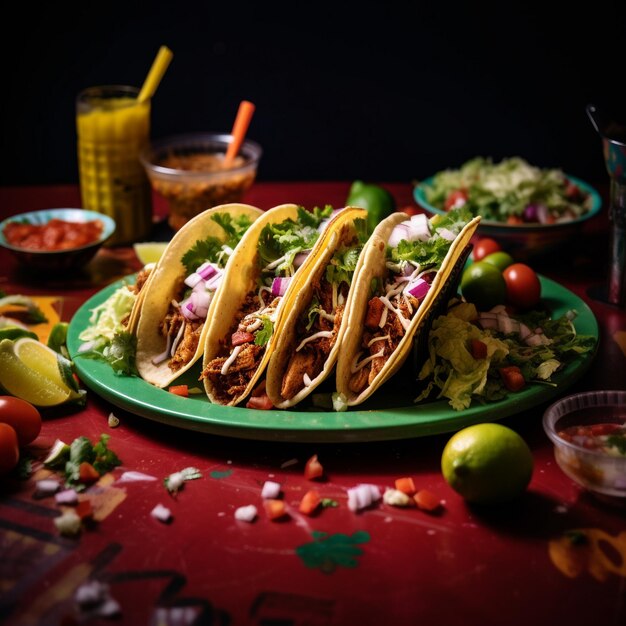 Photo delicious tacos arrangement