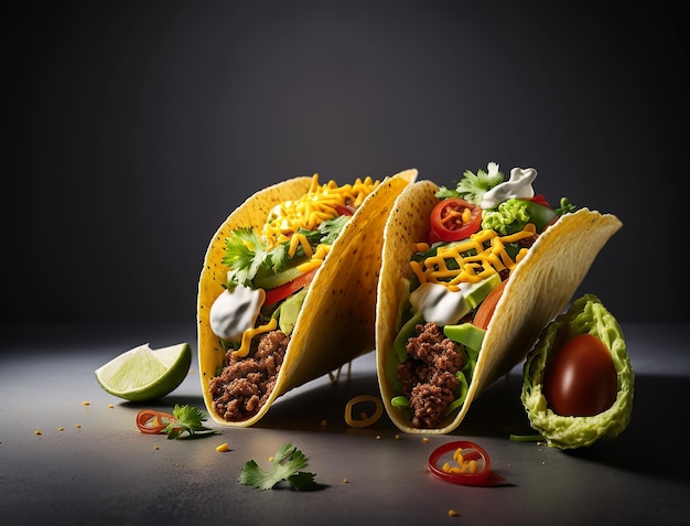 Delicious Tacos Authentic Mexican Cuisine Created with Generative AI