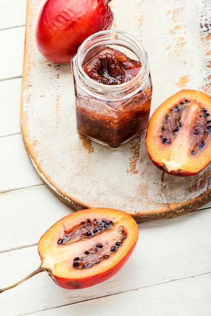 Delicious tamarillo jam.