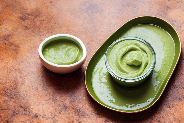 Delicious tasty healthy avocado sauce