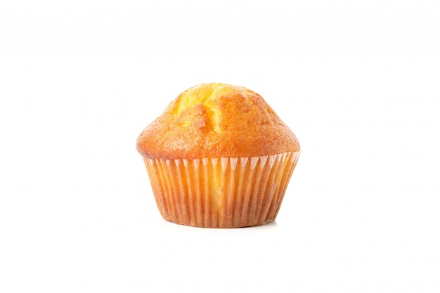 Foto muffin saporito delizioso isolato su bianco