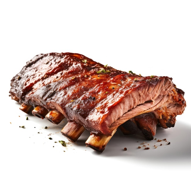 Delicious Texas BBQ Pork Ribs on Scientific Graphy Background AI Generated