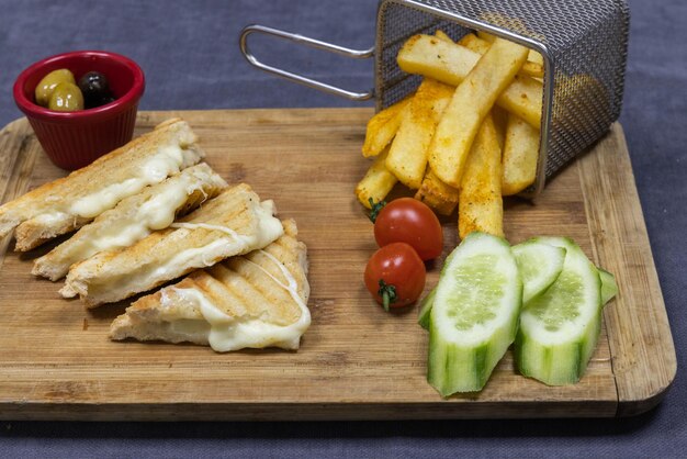 Delicious toast on a plate