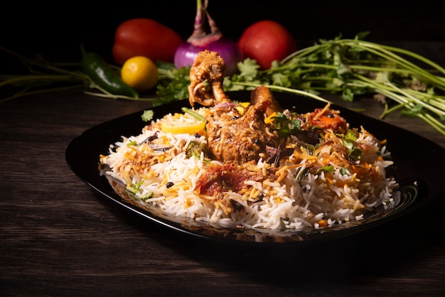 Foto delizioso cibo tradizionale biryani pakistano o indiano?