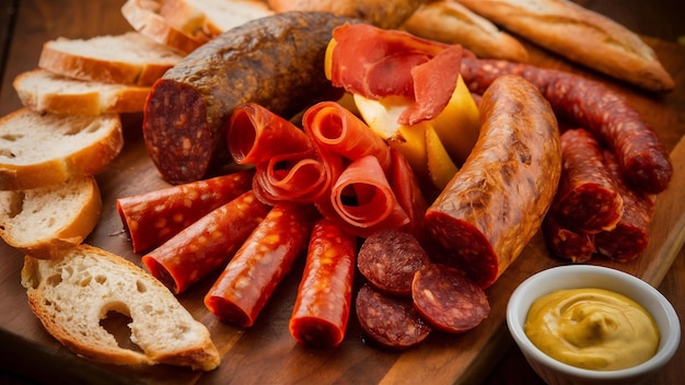 Delicious traditional chorizo arrangement