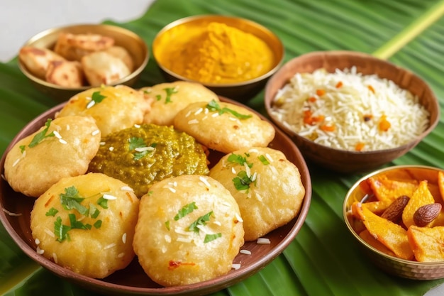 Delicious traditional food celebrated on hindu new year gudipadwa festival gudi padwa sweets and cuisine image