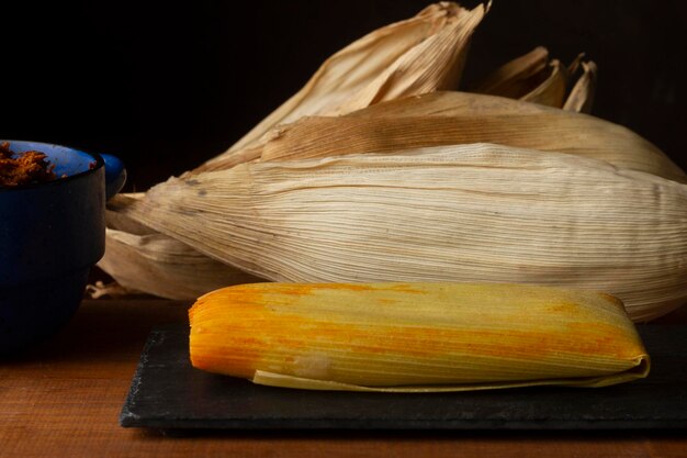 Delicious traditional tamales food assortment