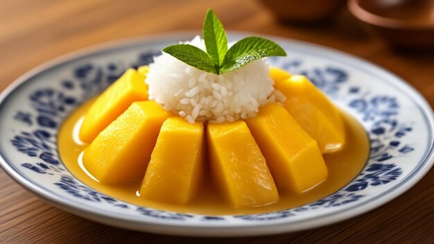 Delicious tropical dessert ready to be savored