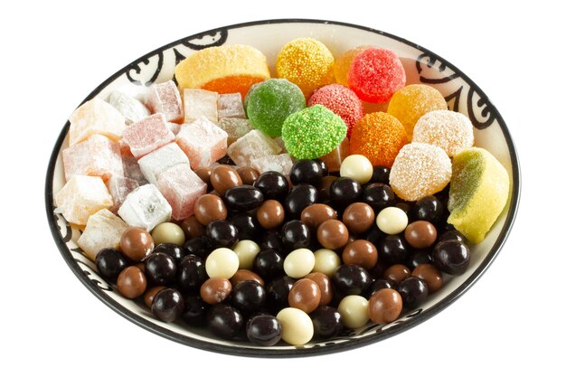 Delicious Turkish delights and chocolate candies