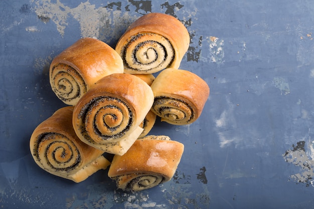 Delicious twisted baked buns